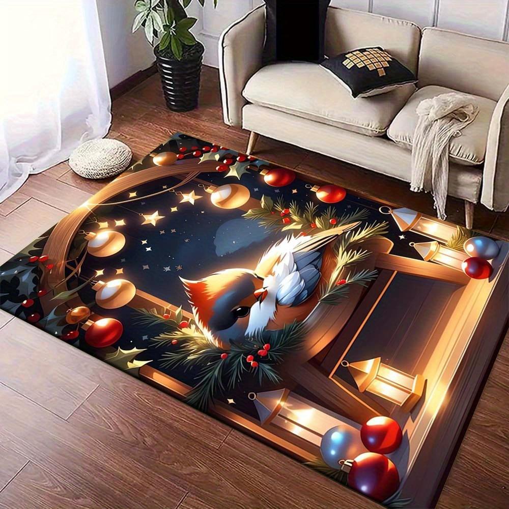 1pc Cute Little Bird Area Rug, Slip-Resistant, Easy-Clean, Stain-Resistant, Perfect for Cozy Living Rooms, Bedrooms, Kitchens, Offices, and