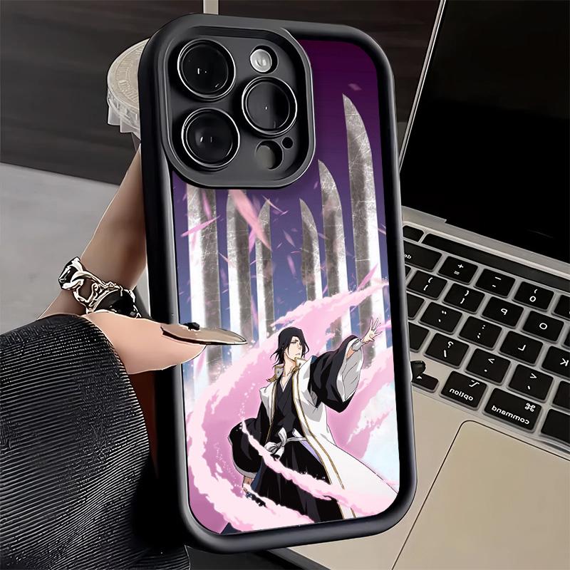Чехол для телефона iPhone 17 Air 16E 15 16 Pro Max Bleach Кучики Бьякуя Чехол 14 Plus 13 12 Mini Мягкий Силиконовый Fundas
