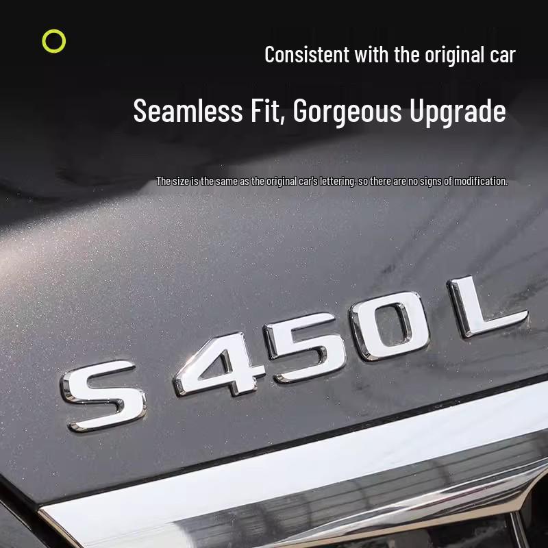 Наклейка с задним логотипом Mercedes-Benz S-Class для моделей S400L, S450L, S600, S65, S63