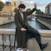 Осенне-зимнее мужское утолщенное теплое пальто Мужское свободное пальто шерстяное пальто