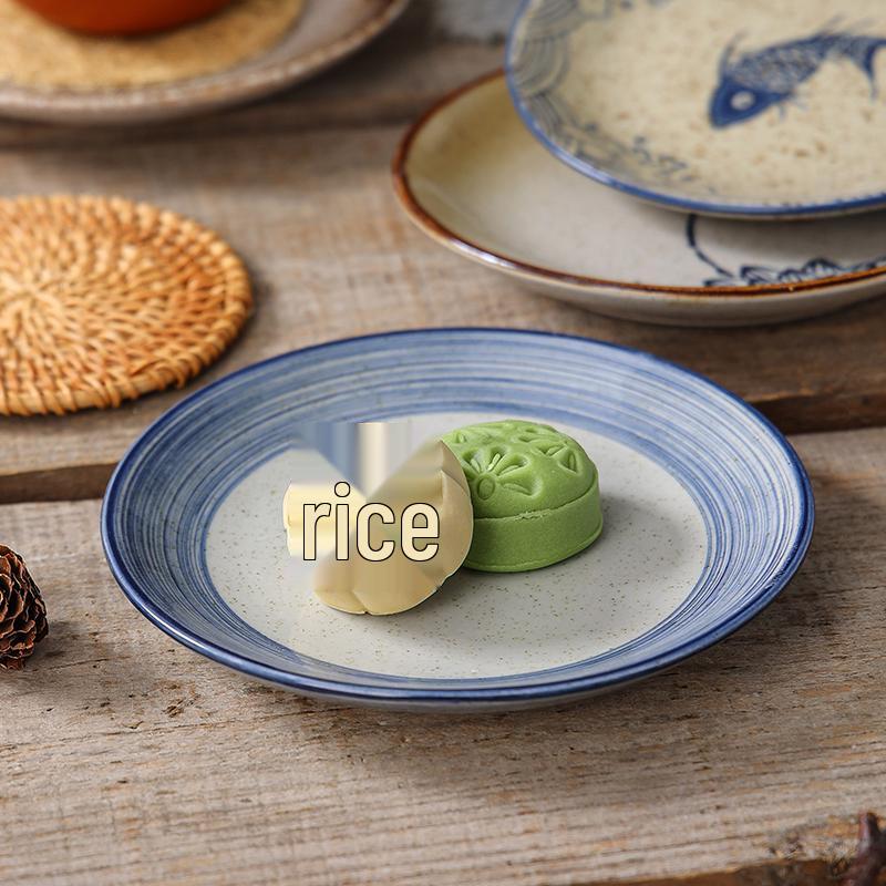 Керамическая тарелка ручной росписи в ретро-стиле, 6 дюймов, круглая - Пепельница, Плевательница, Тарелка для чая, Сухофруктов, Мелких закусок, Десертов.