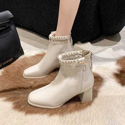 Зима 2024 Женская Короткая Обувь Массивная Модная Платформа Тренд Женские Ботильоны В Наличии Весенняя Обувь Ботинки Горячая Распродажа Ботильоны