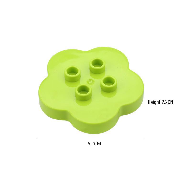 LEGO-Compatible Large Particle Plant Accessories: Trees, Flowers, Grass, and Cactus for Building Block Scenes