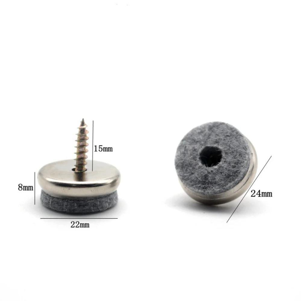 10pcs/set Metal Anti-slip Mat Round Shape Floor Protectors Feet Legs Pads Household Chair Fittings