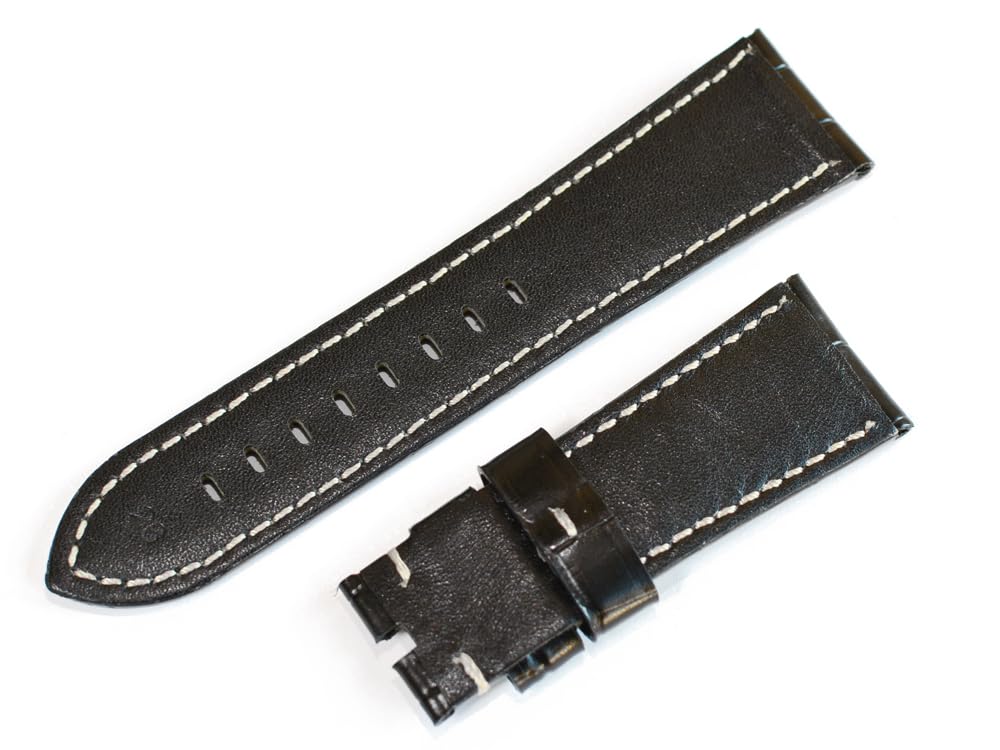 Часы Panerai тисненый ремешок из крокодила мм, кожа, черный, 26/22