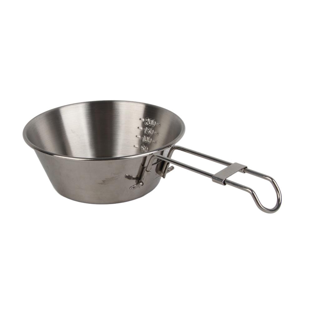 Stainless Steel Folding Bowl Lightweight Portable Bowl Durable Foldable Bowl  BBQ