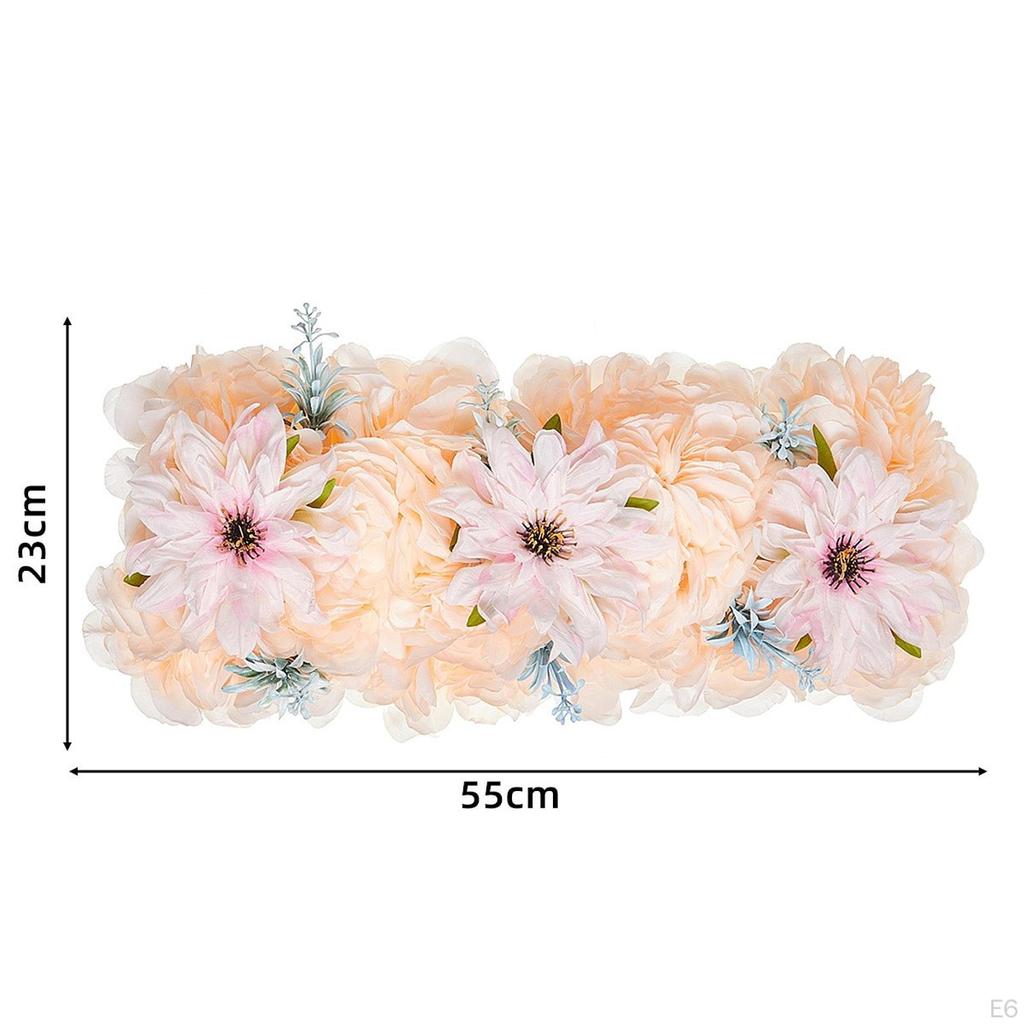 Artificial Flower Panel Peony Cluster Backdrop Wedding Table Setting Holiday Ceremony Simulation