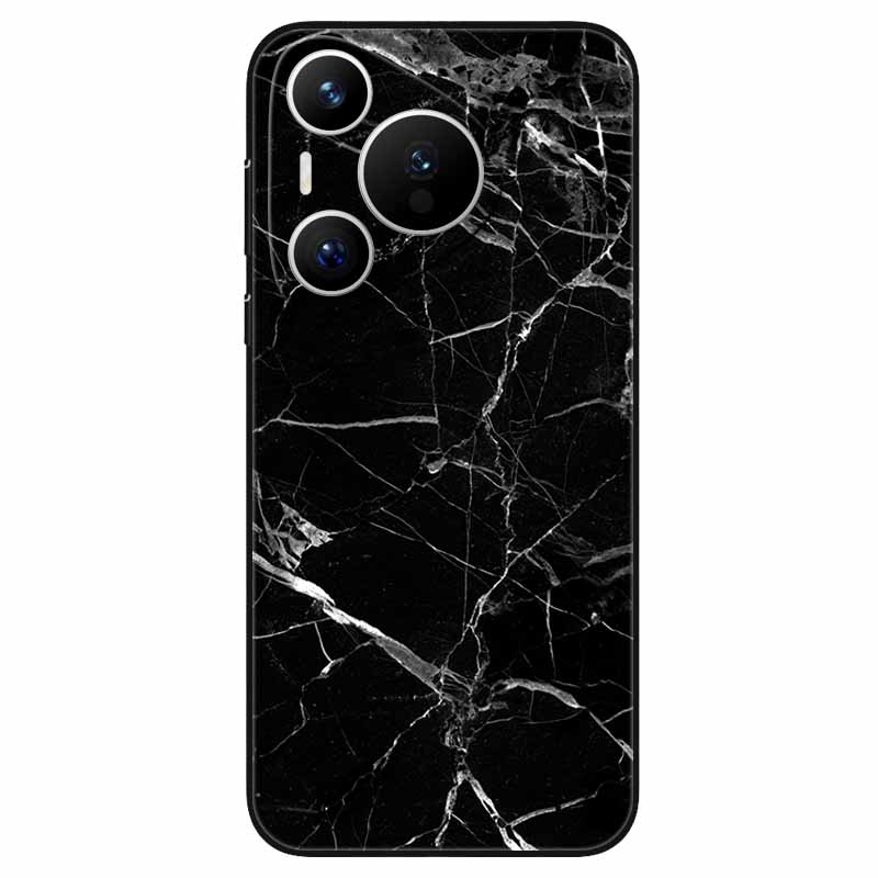 Чехол для Huawei Pura 70 / Pura70 Pro Мягкий Силикон Модный Мраморный Ударопрочный Чехол для Huawei Pura 70 Ultra P 70 Pro+ TPU Чехол