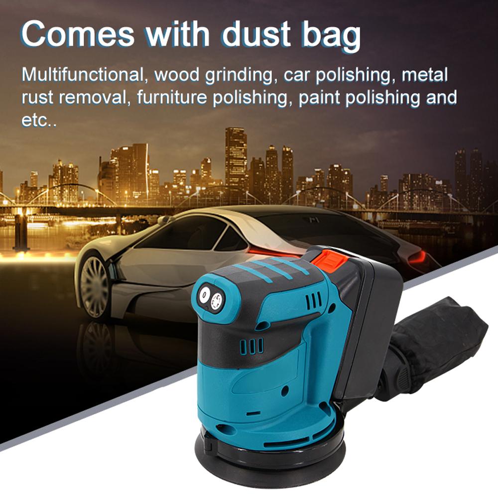125 мм щеточный двигатель, аккумуляторная орбитальная шлифовальная машина, шлифовальная машинка для электромобиля, многофункциональная машина для полировки дерева