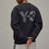 Y-3 Логотип Crew с цифровым принтом, удобная универсальная свободная толстовка с длинным рукавом, мужская толстовка черного цвета JE9276