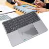   Keyboard with Touchpad Multifunctional Quiet Typing Rechargeable Foldable 64 Key Keyboard for Laptop Tablet
