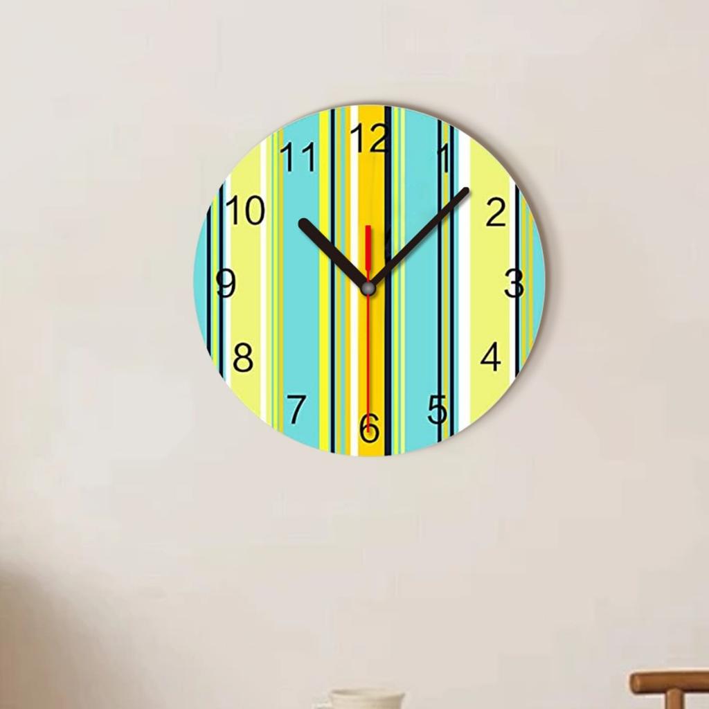 Make A Wood-grain Rainbow Wall Clock, A Fashionable and Simple Wall Clock, A High-end Decorative Painting Clock