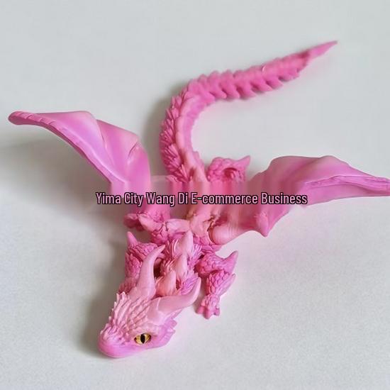 3D-печатная шарнирная большая летающая фигурка дракона с рогами, ornament, игрушка, подарок