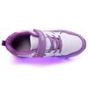 Kid's Lights Sports Shoes Rubbing Shoes Solid Magic Patch Can Charging Double-row Four-wheel Slide Shoes