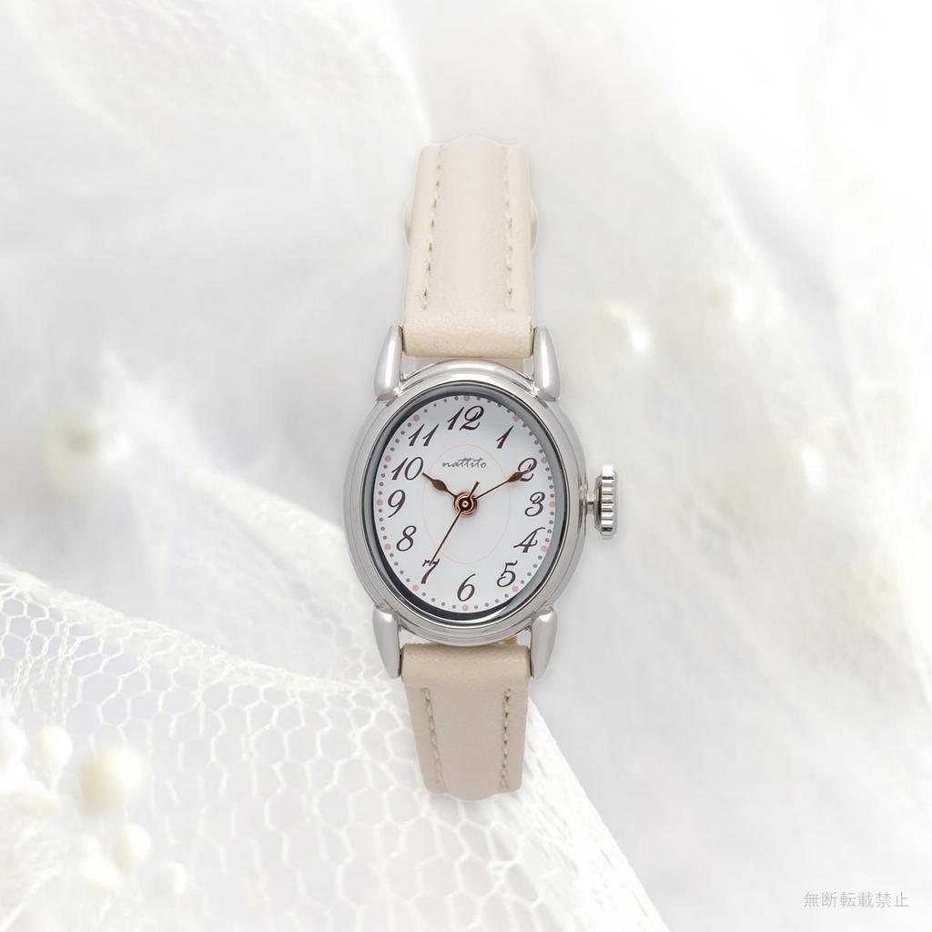 Watch Analog Leather Strap Simple Lightweight Oval Leather White [Fieldwork] Women's ST292-1
