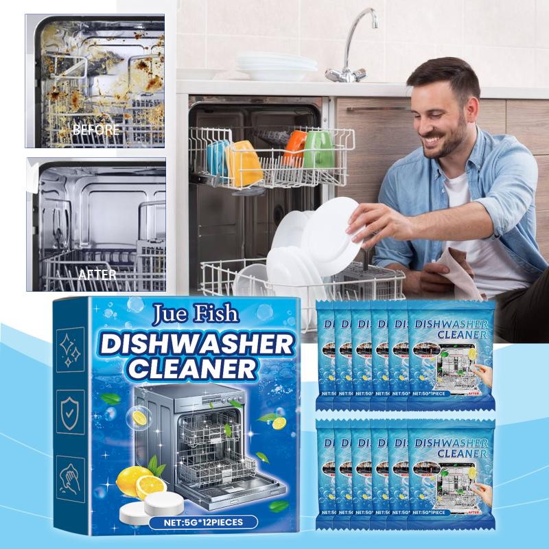 Dishwasher Cleaner Tablets Effective Oil Stain Limescale Remover for Home Kitchen Odor Control