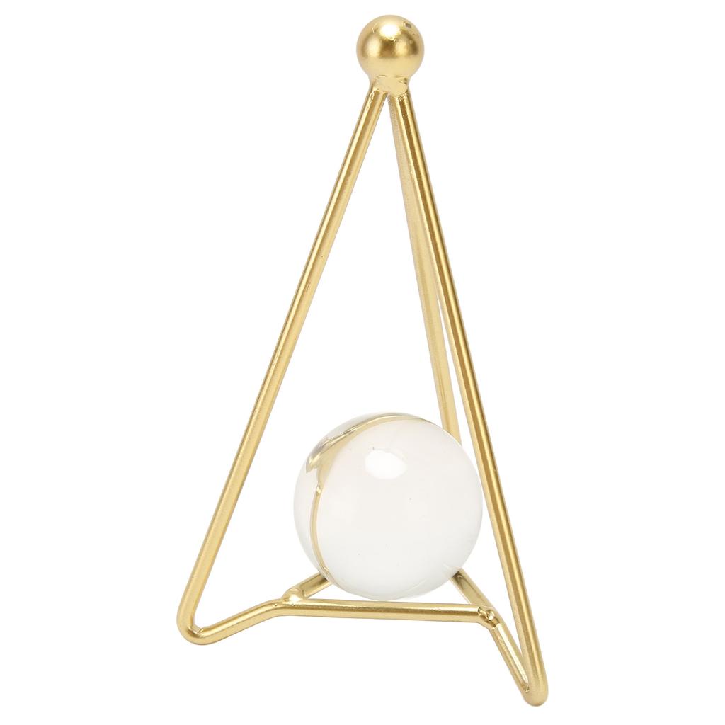 Artificial Crystal Ball with Gold Stand Geometric Abstract Art Display Living Room Home Decoration
