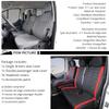 1+2 Red Seat Covers Car Seat Cover for Transporter For Renault Master 3 For Jumpy from 2008 To 2016 For 2004 Renault Master 2