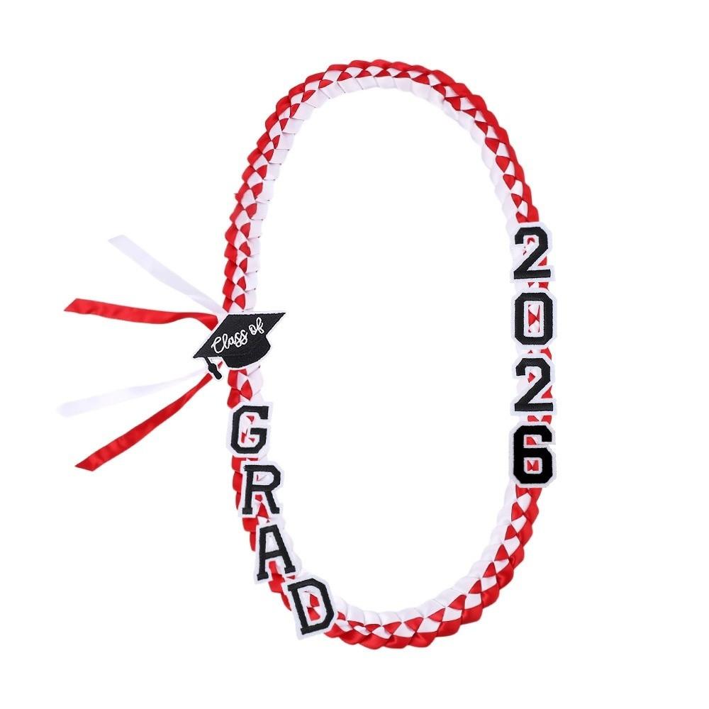 Double-layered Weaving Braided Satin Necklace Senior Year Garland School Spirit Celebration