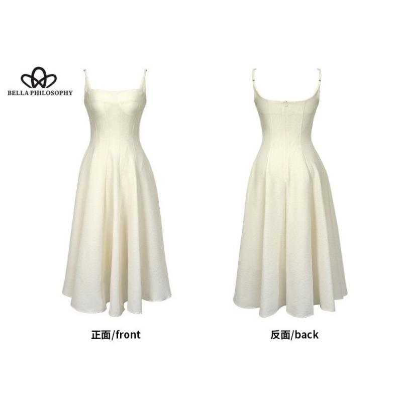 Белое платье с лямкой на талии, летнее новое длинное платье с длинными рукавами, большое распашное платье трапециевидной формы