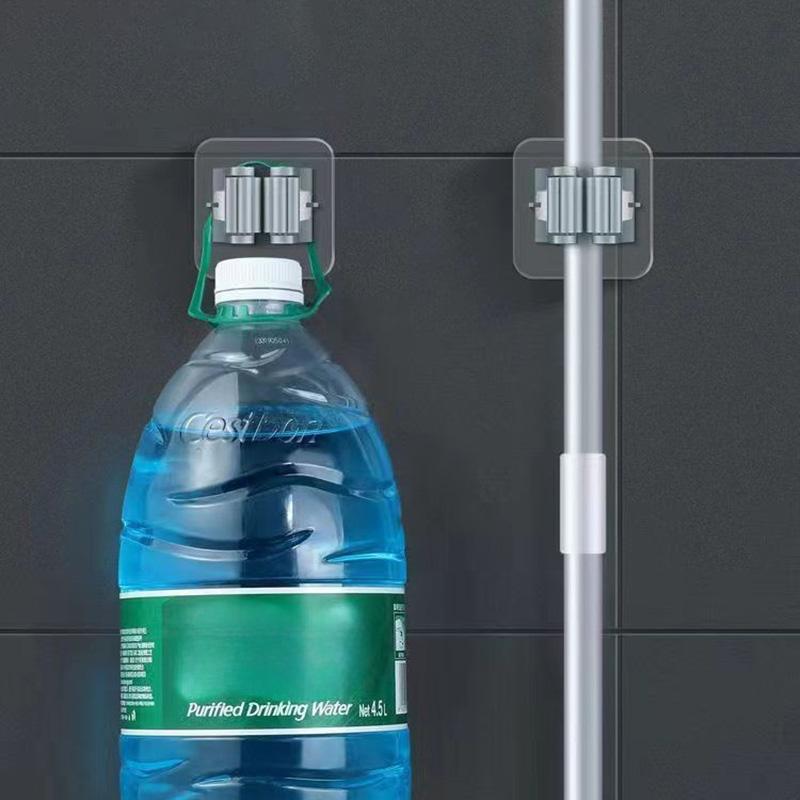 Стойка для хранения швабры, неперфорированный крючок, подвесная вешалка для ванной комнаты, не оставляющая следов, настенная водонепроницаемая стойка для швабры