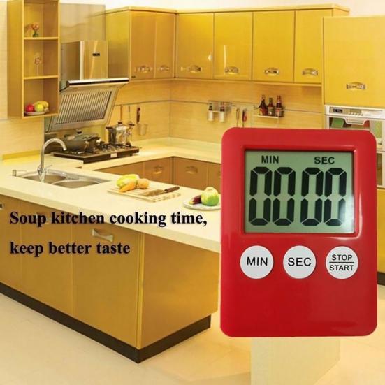 Magnetic Square LCD Digital Timer Kitchen Cooking Countdown Alarm Clock Tools