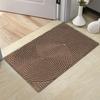 Door Mat Removes Dirt Recycled Anti-Slip Base Cuttable Geometric Pattern Indoor/Outdoor Use Entrance Rug for Kitchen Garage