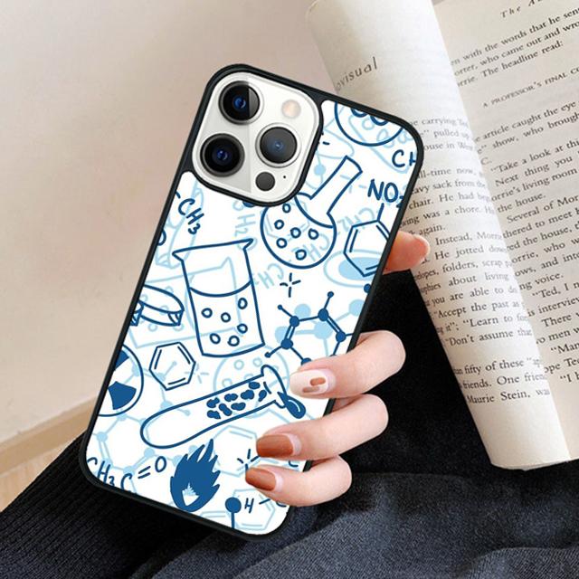 Atom Chemistry Science Phone Case Back Cover for iPhone 17 Air 16 15 14 13 11 12 Pro Max Plus Fundas Coque