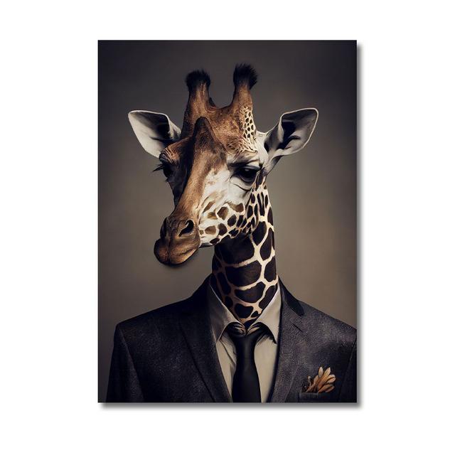 Плакат с аватаром человеческого животного, костюм льва, жирафа, зебры, лисы