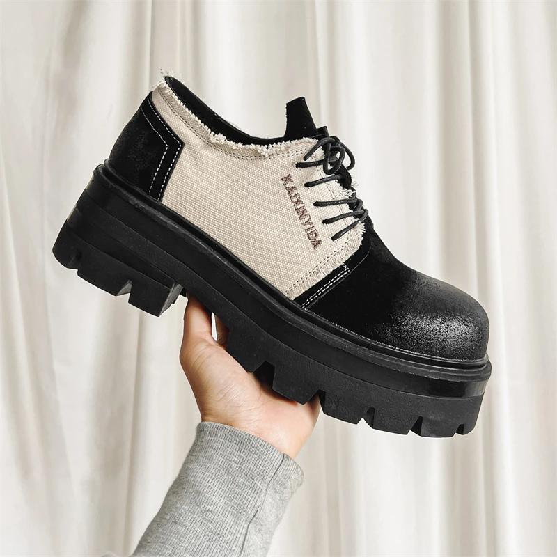 Thick Bottom Man Formal Dress Footwear Round Toe Outdoor Walking Shoes Fashion Party Wedding Dress Footwear Fashion Casual Shoes