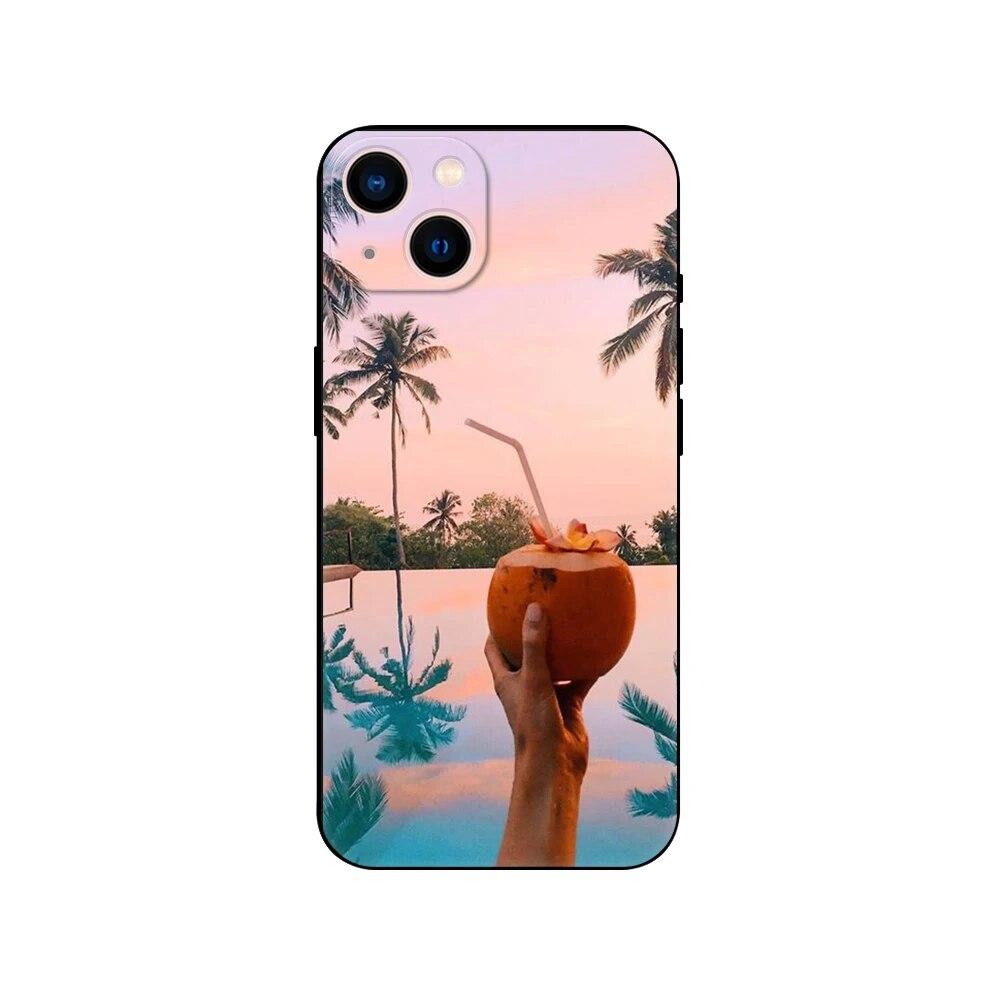 Чехол для телефона из скорлупы кокоса для iPhone Samsung Galaxy Redmi Xiaomi Oppo OnePlus Note SA 7 8 9 10 11 12 13 14 20 21 22 23 53 54 Pro Max Ultra TPU Soft