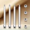 4Pcs 4x60mm Stainless Steel Threaded Hinge Pins A-Arm with Nuts Set for Remote Control Car Replacement Accessories Set