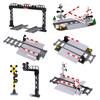Moc Creative Expert City Train Traffic Lights Railing Crossing Railway Express Bricks Building Blocks Diy Toys For Kids Gifts