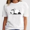 New Panda Lovely Cute T-shirt Clothing Cartoon Graphic Print Short Sleeve Fashion Casual Plus Size T Shirt Women