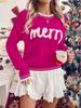 Christmas New Knit Sweater for Women Casual Fashion Long Sleeve Loose Cardigan Sweater