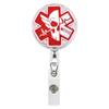 Key Ring Retractable Badge Reel PVC Nurse ID Holder Easy To Pull Buckle  Office Suppliers