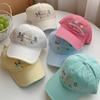 Женская бейсболка с вышивкой цветов Сладкая хлопковая уличная кепка-snapback с козырьком Корейская буква Однотонная Хип-хоп Кепки-папа