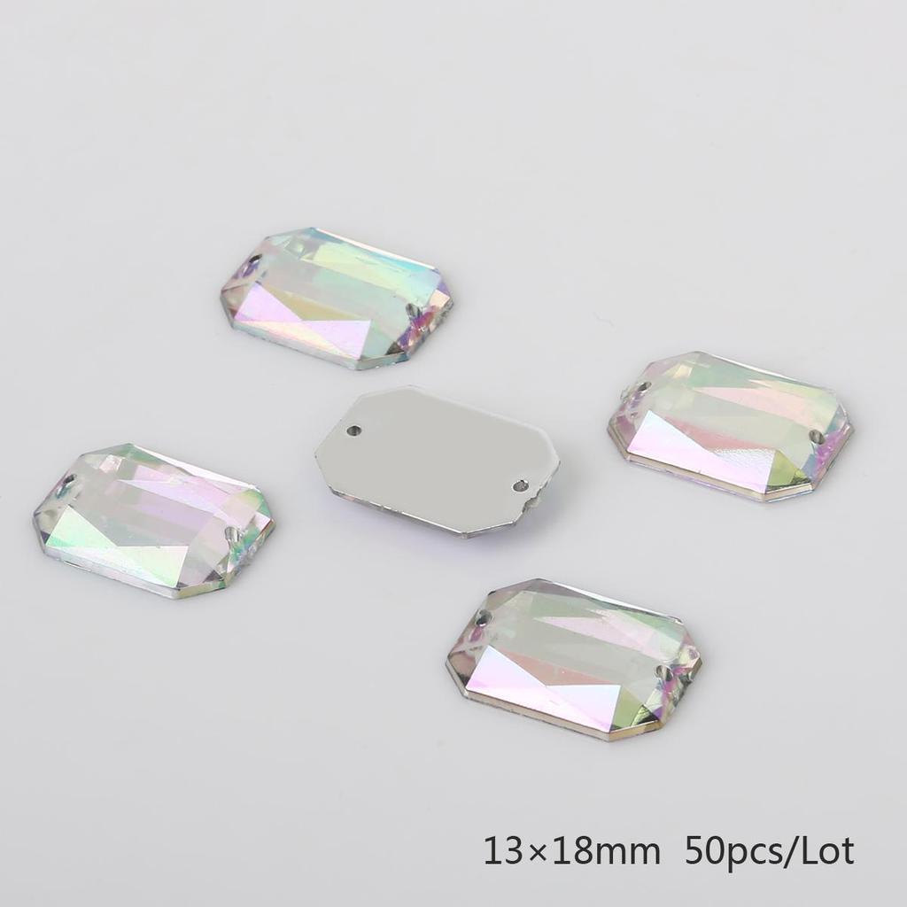 100 шт./пакет, стразы для шитья с плоской задней частью, пришивные кристаллы, камни, акриловые бусины, стразы для рукоделия, украшения для скрапбукинга