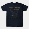 Азиатский размер Мужская черная футболка с принтом Voyager 1 – Золотая пластинка 1977 г. Печать методом термопереноса без вырезания Хлопковая футболка