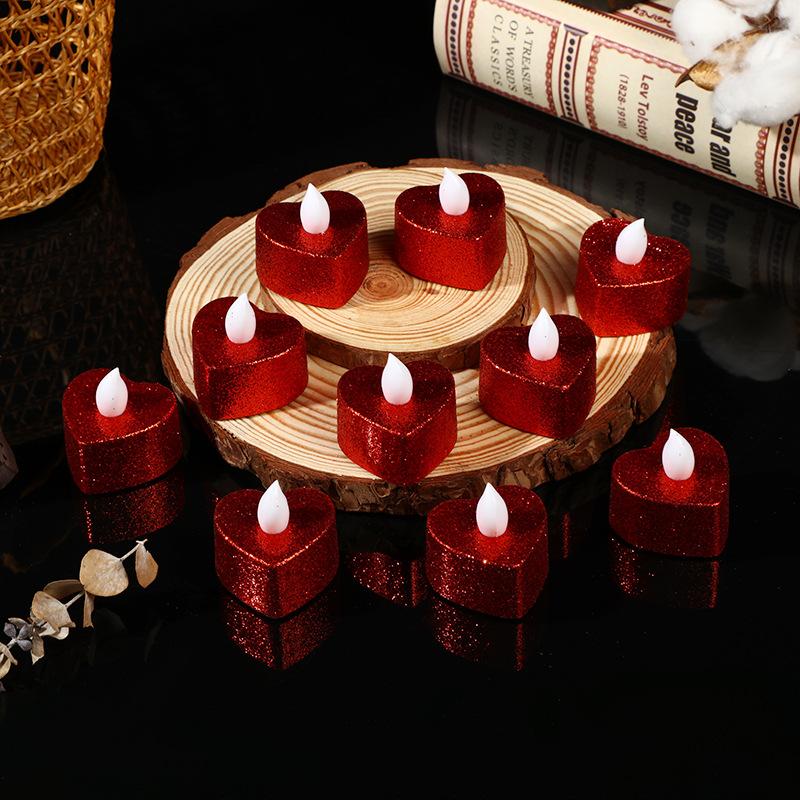 2PCS Small Love Electronic Candle Light