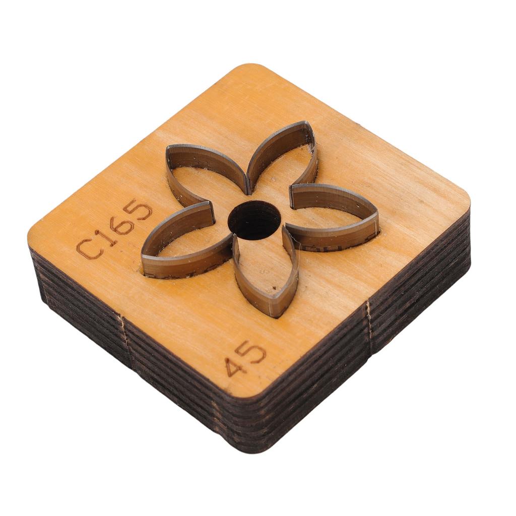 Цветочный штамп для резки кожи   Деревянная основа Углеродистая сталь Форма цветка Штамп для резки кожи для рукоделия