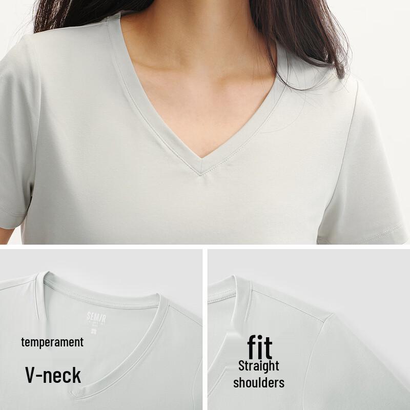 Женская футболка Semir с V-образным вырезом, охлаждающая, с коротким рукавом