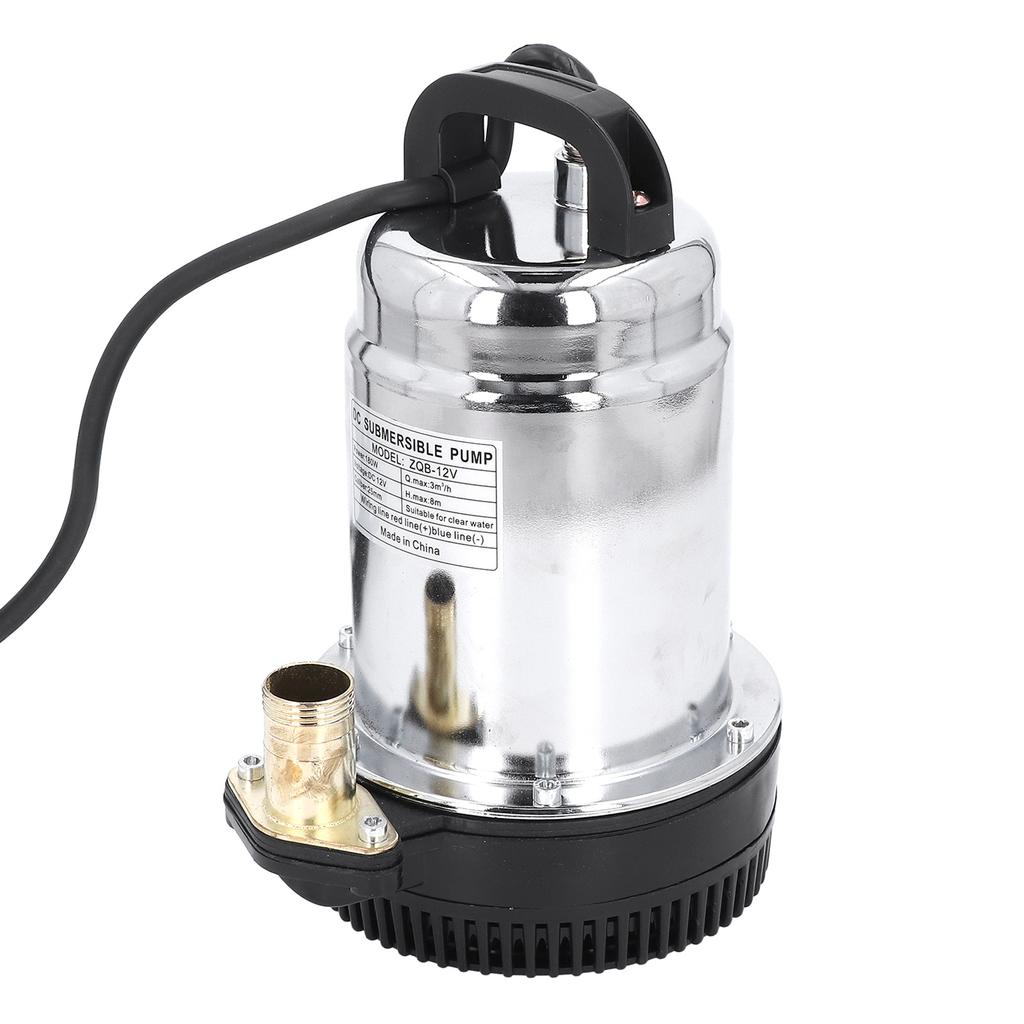 Погружной насос постоянного тока DC12V 180W 3m3h из нержавеющей стали, подъем 8 м, погружной насос для скважин