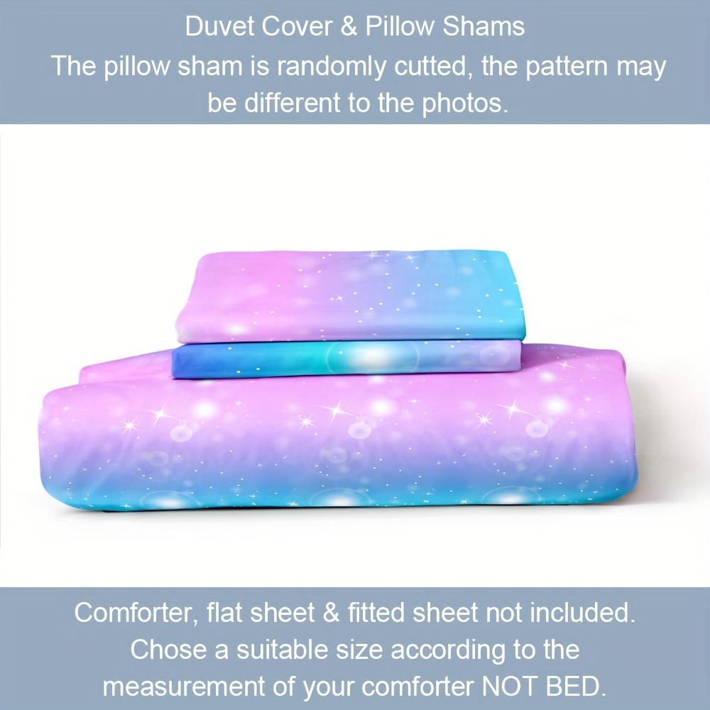 3 шт. цветной радужной постельного белья градиент розовый синий Y2K гостевой номер пододеяльник комплект (1шт* Пододеяльник + 2шт Наволочки)