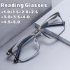 Square Metal Full Frame Reading Glasses Men's Business Presbyopia Eyeglasses for Elderly Anti Blue Light Eye Protection Eyewear