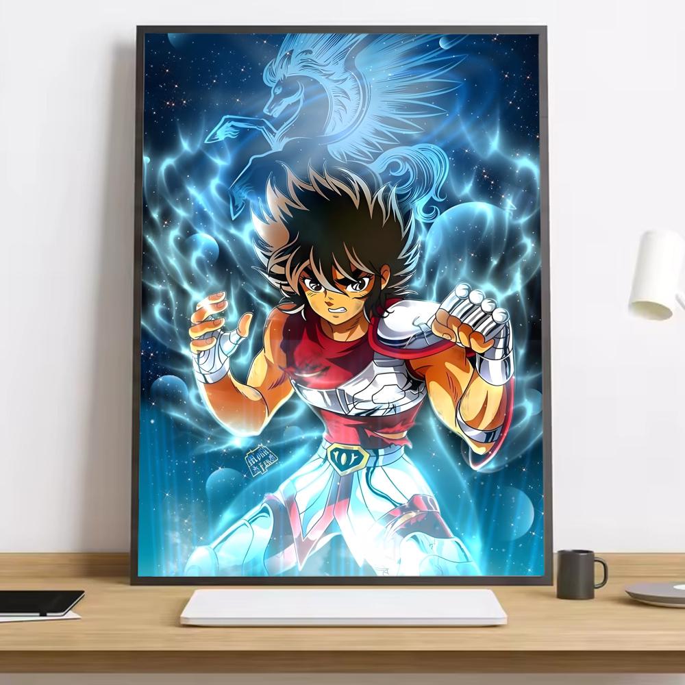 Saint Seiya Whitepaper Painting Calligraphy HD Canvas Poster living room bedroom bar aesthetic decoration