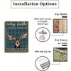 Funny Moose Metal Wall Sign Vintage Bathroom Decor Retro Home Accent