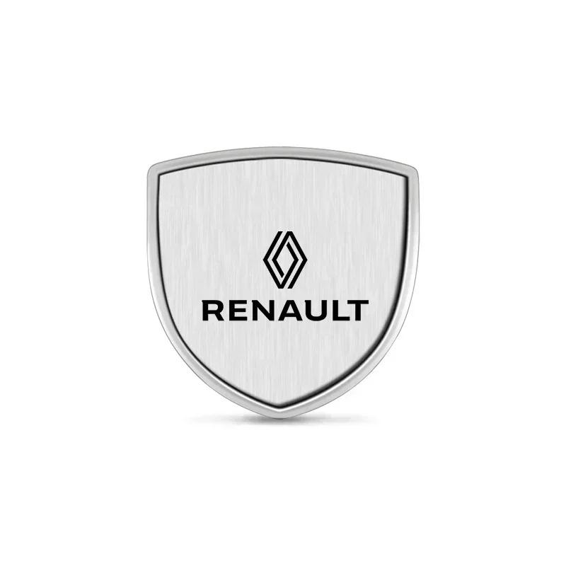 Hub Caps 3D Metal Shield Emblem Car Window Body Side Badge Stickers For Renault Captur Megane Clio Arkana Line Koleos Kwid Duste