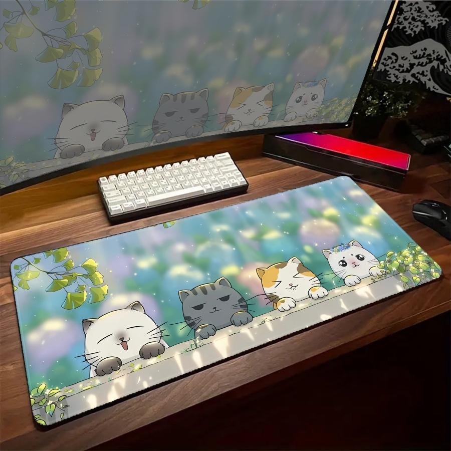 Игровые Аксессуары Кошка Коврик для Мыши Большой Милый Коврик для Мыши Геймерский Коврик для Мыши Игровой Скорость Клавиатура Коврик для Компьютерного Стола