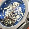 PINTIME Спортивные часы для мужчин Водонепроницаемые Автоматические Механические Мужские Наручные часы с силиконовым ремешком Ретро Часы